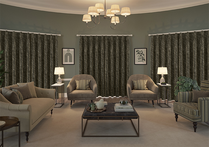 Caen Chenille, Grey - Made to Measure Curtains - Image 15